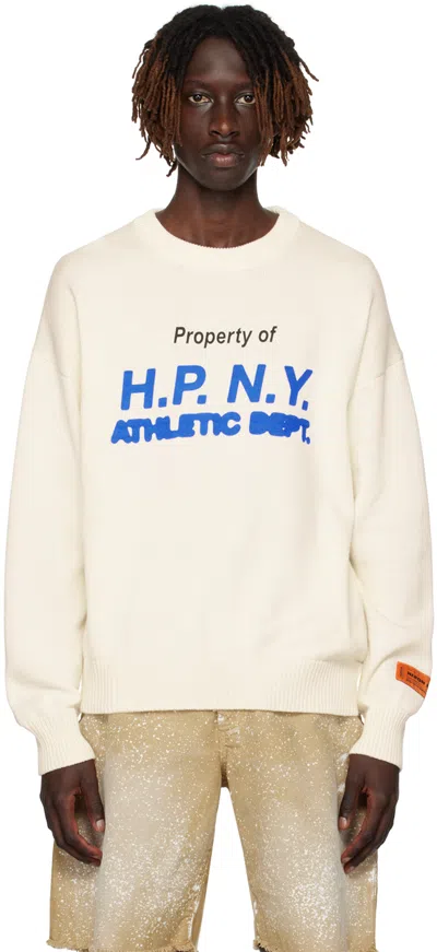 Heron Preston Off-white 'hpny 23' Sweater In White Black