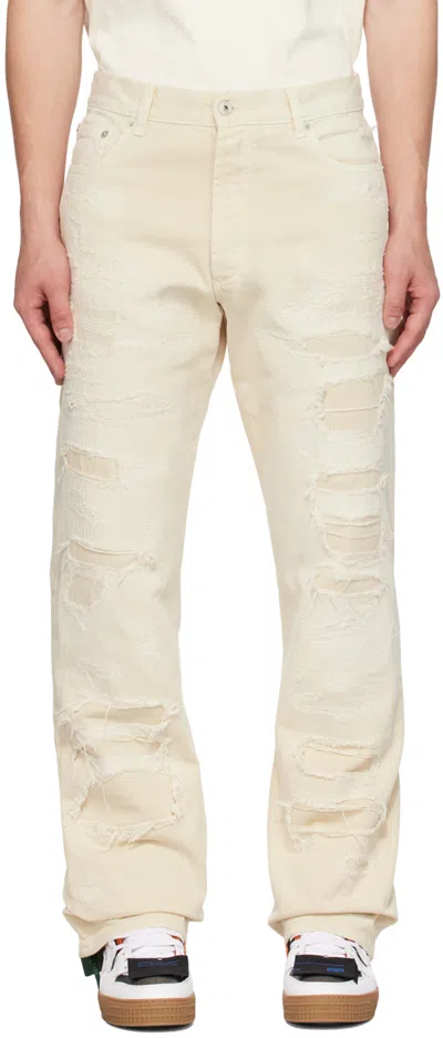 Heron Preston Tailored Cargo Pants With Five Pockets In Neutral