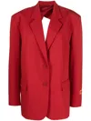 Heron Preston Open-back Single-breasted Blazer In Red