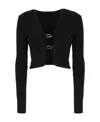 Heron Preston Open-front Knitted Cardigan In Black