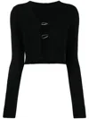 Heron Preston Open Front Long-sleeve Cardigan In Black