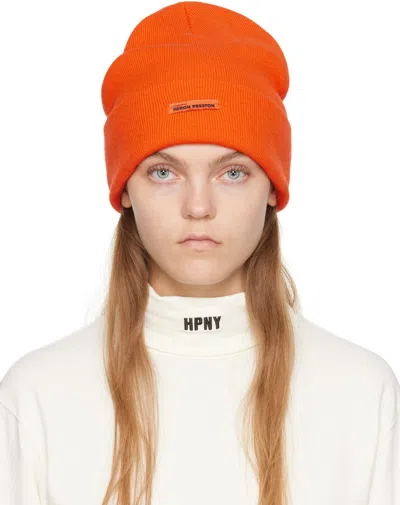 Heron Preston Orange Classic Beanie