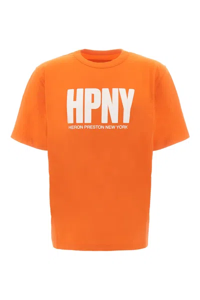 Heron Preston Crewneck T-shirt In Orange