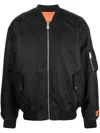 Heron Preston Oversized Nylon Bomber Jacket In Schwarz