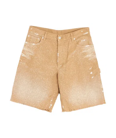 Heron Preston Paint Splatter Effect Shorts In Nude