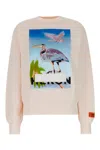 Heron Preston Front Print Oversize Cotton Sweatshirt In 3037