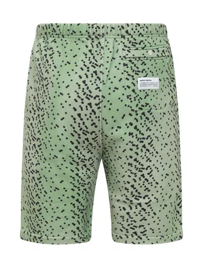 Heron Preston Polka Dot Mini Shorts In Verde