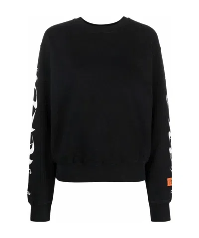 Heron Preston Printed Casual Sweater In Black