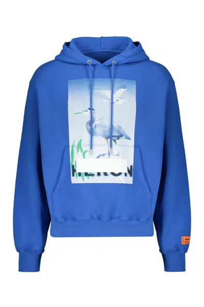 Heron Preston Printed Cotton Sweatshirt In Blue