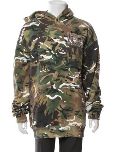 Pre-owned Heron Preston Printed Crew Neck Hoodie In Neutral