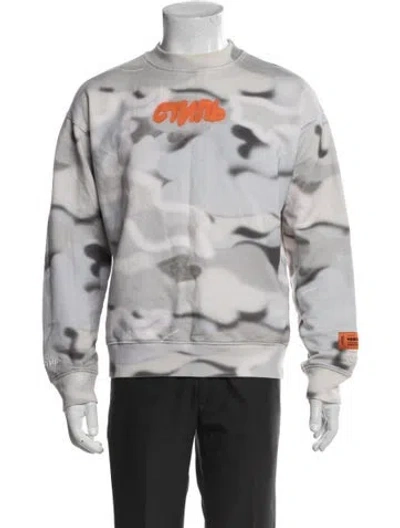 Pre-owned Heron Preston Printed Crew Neck Sweatshirt In Multi