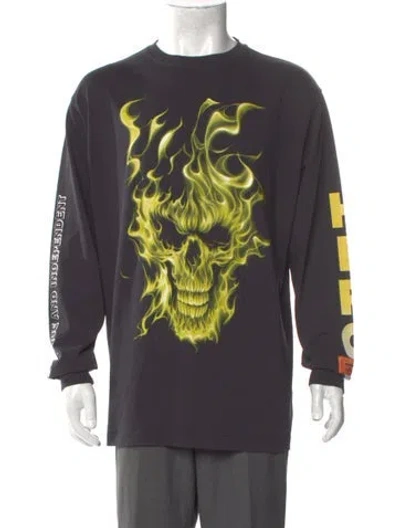 Pre-owned Heron Preston Printed Crew Neck T-shirt In Multi