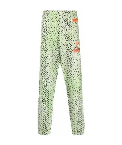 Heron Preston Printed Sweatpants In Green