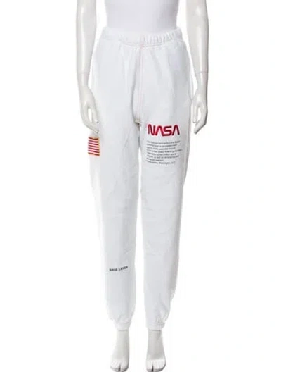 Pre-owned Heron Preston Printed Sweatpants In White
