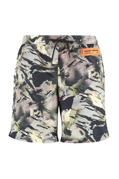 Heron Preston Printed Swim Shorts In Multicolor