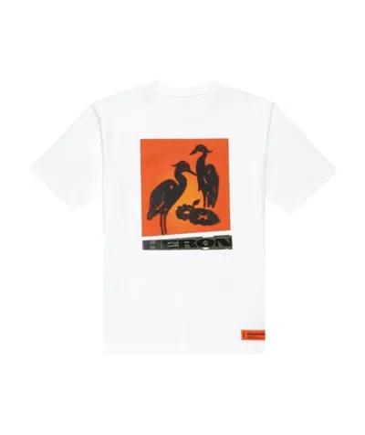 Heron Preston Printed T-shirt With Round Neck In White