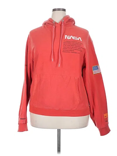 Pre-owned Heron Preston Pullover Hoodie In Red