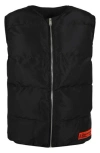 Heron Preston Logo Tape Recycled Polyester Puffer Vest In Black