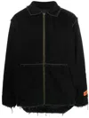 Heron Preston Rebuilt Zip-up Denim Jacket In Black