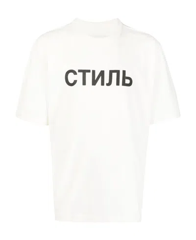 Heron Preston Round-necked T-shirt In White