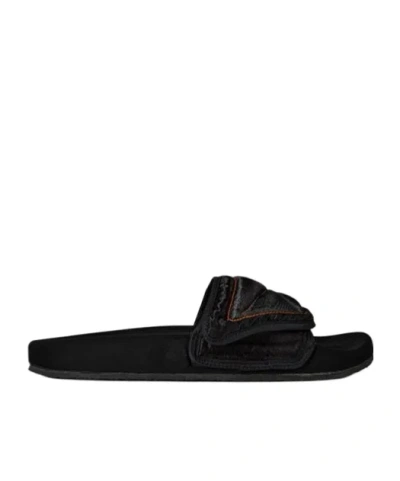 Heron Preston Round Toe Slippers In Black