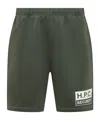 Heron Preston Security Cotton Track Shorts In Green