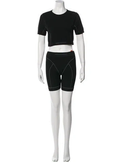 Pre-owned Heron Preston Short Set In Black