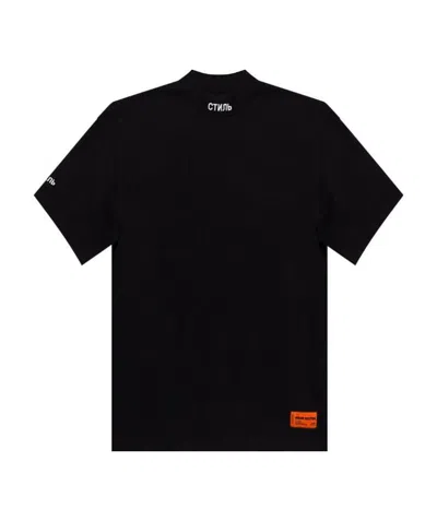 Heron Preston Short-sleeve Roll-neck T-shirt In Black