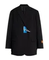 Heron Preston Single-breasted Carabiner-detail Blazer In Black
