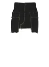 Heron Preston Woman Denim Skirt Black Size L Cotton In Black