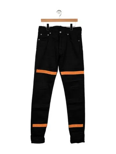 Pre-owned Heron Preston Slim Fit Jeans In Black