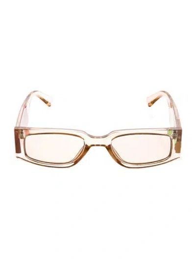 Pre-owned Heron Preston Square Tinted Sunglasses In Neutral