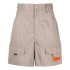 Heron Preston Ss21 Spray Cotton Shorts 'khaki' In Gray