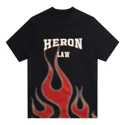 Heron Preston Ss23 Heron Law Flames T-shirt 'black'