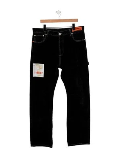 Pre-owned Heron Preston Straight-leg Jeans In Black