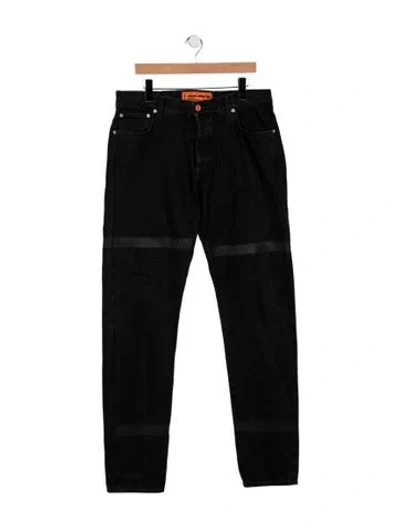 Pre-owned Heron Preston Straight-leg Jeans In Black