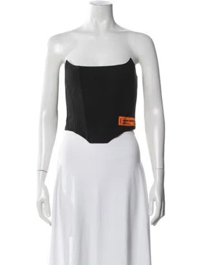 Pre-owned Heron Preston Strapless Top In Black