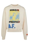 Heron Preston Stretch Cotton Graphic Pullover In White