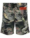 Heron Preston Camouflage Swimshorts Man Swim Trunks Multicolored Size Xl Polyester