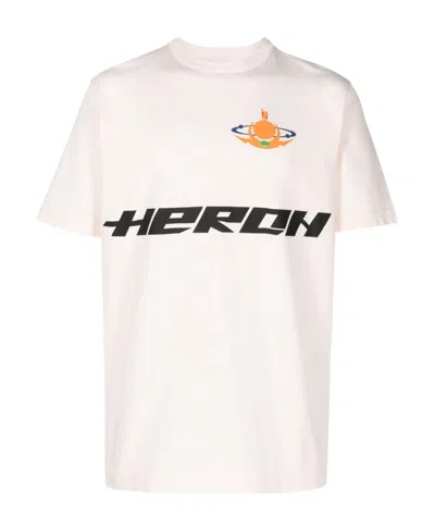 Heron Preston T-shirt With Round Neck And Short Sleeves In White