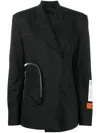 Heron Preston Tailored Wrap-front Blazer In Black