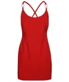 Heron Preston Thin Shoulder Strap Dress In Red