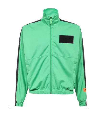 Heron Preston Tracktop Zipped Jacket In Green