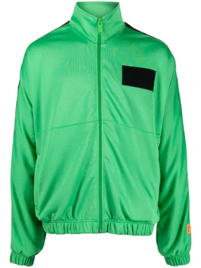 Heron Preston Tracktop Patch Logo Jacket In Grün