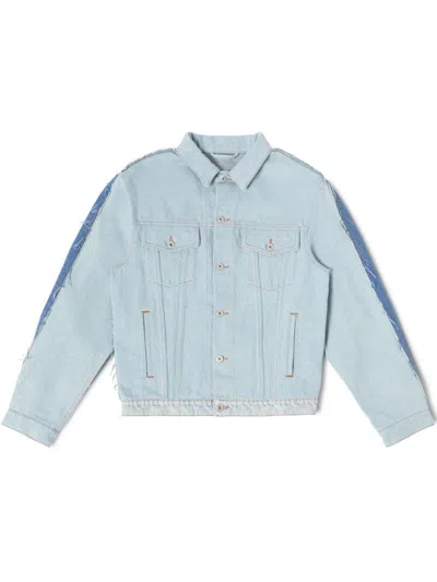 Heron Preston Logo-patch Denim Jacket In Indigo