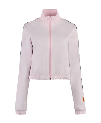 Heron Preston Two-tone Zipped Sweatshirt In Pink