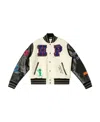 Heron Preston Preston Multi-patch Varsity Jacket In White