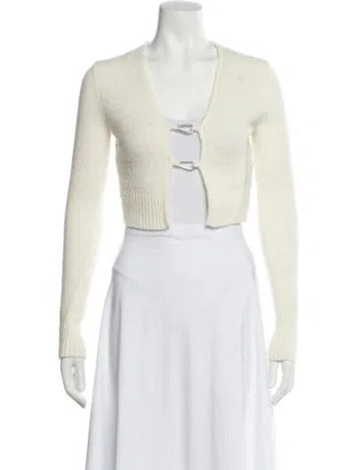 Pre-owned Heron Preston V-neck Sweater In White