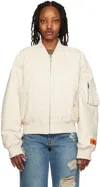 Heron Preston White Ex-ray 8 Ball Bomber Jacket In White White