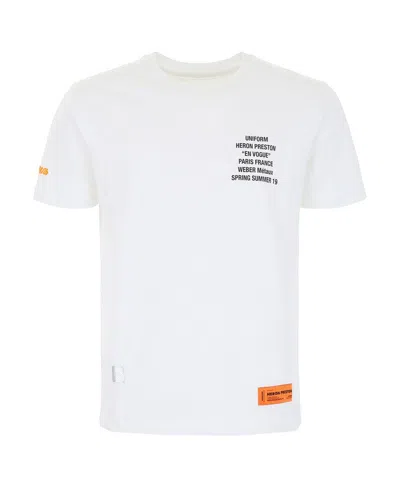 Heron Preston White Printed Short-sleeved T-shirt